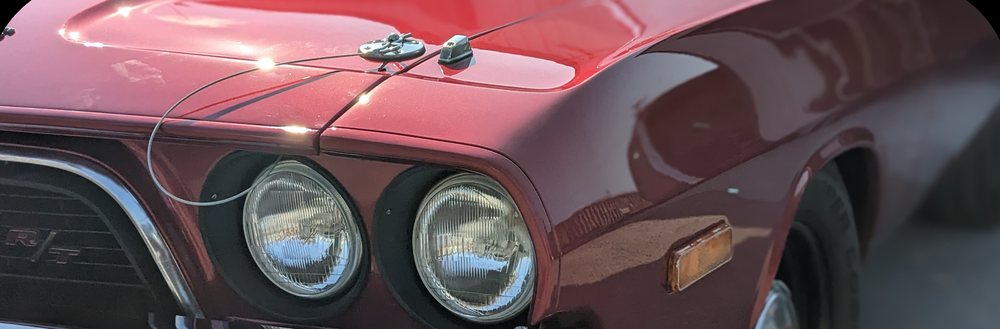 Front of a vehicle after paint and finish